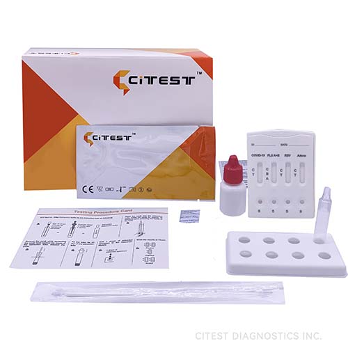 Швидкий комбо-тест на антигени SARS-CoV-2/грип A+B/РСВ/Аденовірус